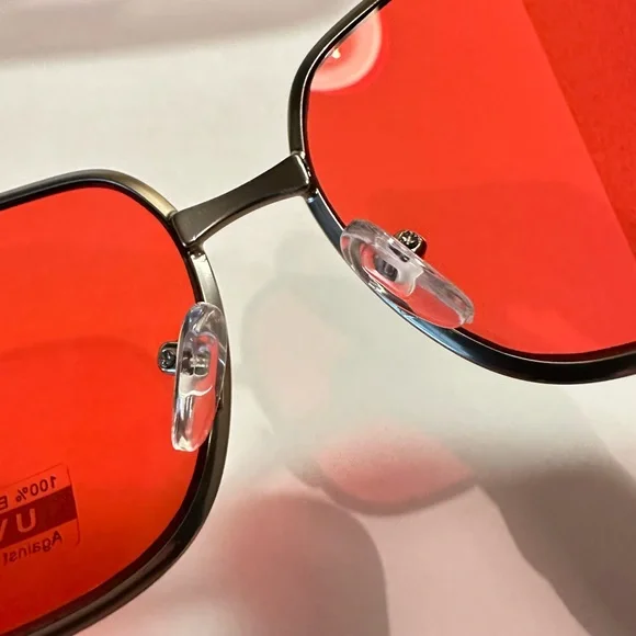 Tyler Durden Sunglasses Shades Fight Club NEW Oliver Peoples 523 Brad Pitt Red - Picture 8 of 16